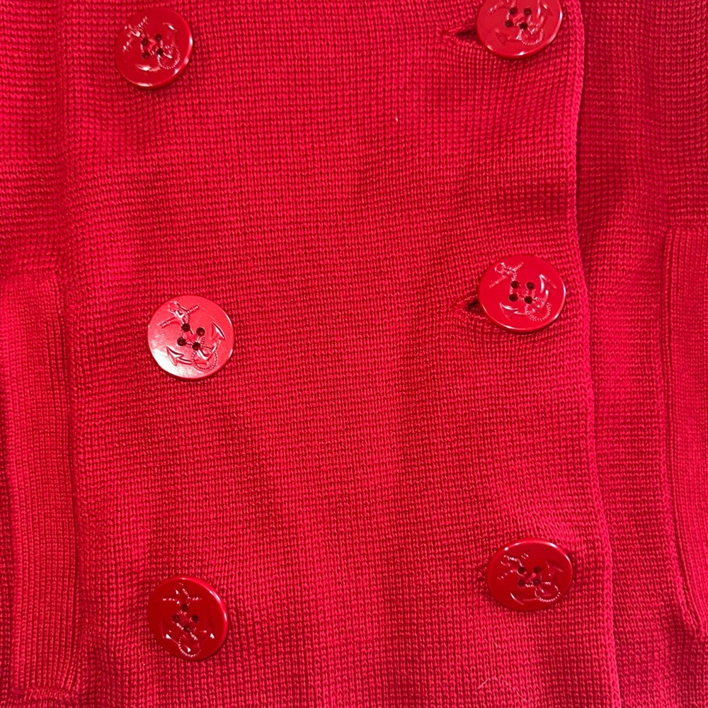 Ralph Lauren • 90s Vintage Double Breasted Blazer Red Nautical Embroidered Sz M - Picture 8 of 10